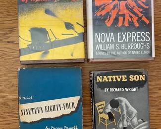 First Editions by William S. Burroughs, 1984 George Orwell (first US ed.), Native Son by Richard Wright