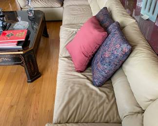 7 piece Italian leather sectional sofa