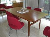 JENS RISOM DINING TABLE
8 SAARINEN CHAIRS