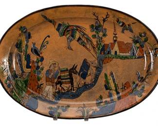 Large Tlaquepaque charger featuring Mexican motif