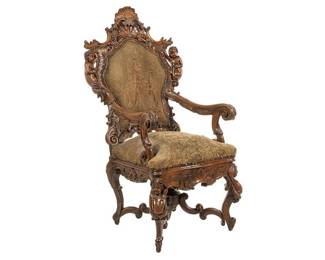 18th C. Italian Throne Chair