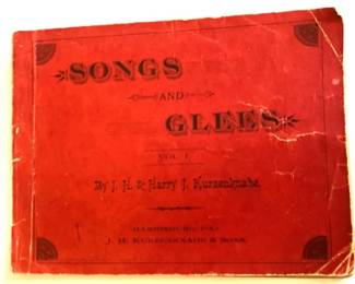 Songs and Glees Book, 1888
