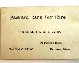 Old Packard Business Card
