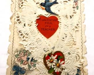 Antique Lacey Valentine for Teacher
