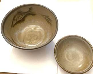 Two (2) Mint Signed Art Pottery Bowls
