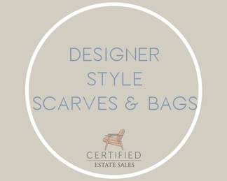 Designer style scarves and bags