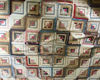 Late 1800's Log Cabin Quilt
