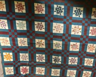 19th Century 8 Point Star Quilt 