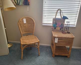 Woven rattan chair $20