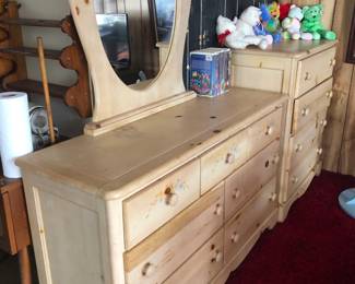 Dresser with mirror & without. Drawers slide easily… priced to sell
