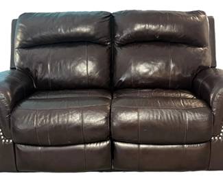 Leather Reclining Loveseat