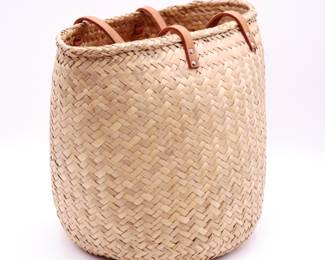 Woven Straw Basket Bag