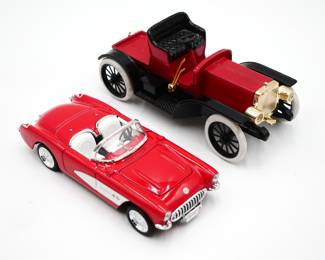 Lot of 2 Red Diecast Model Cars