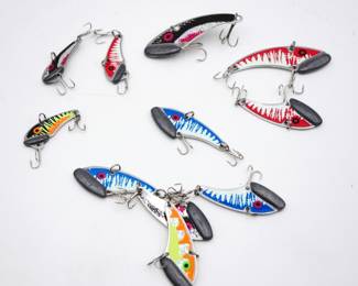 Lot of 11 Colorful Metal Fishing Lures