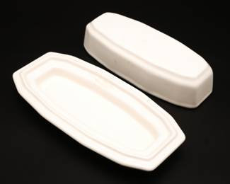 Pfaltzgraff White Ceramic Butter Dish