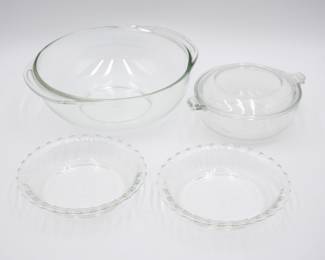 Pyrex Clear Glass Bakeware (Total of 5pcs)