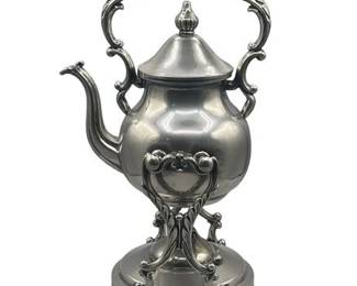 Lot 283   
Vintage Silver Plate Tilting-Teapot on Stand with Warmer