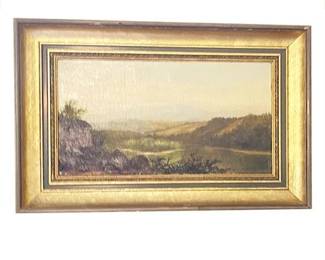 Lot 013  
19th Century Oil on Canvas Wilderness Landscape Painting