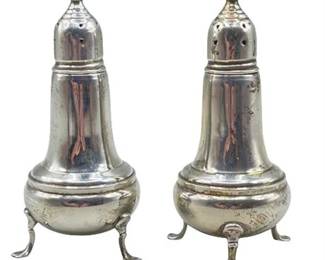 Lot 136  
1940s Empire Weight Sterling Silver Salt and Pepper Shakers No. 249