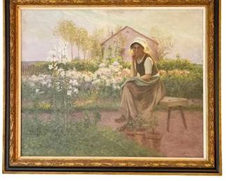 Lot 019  
Jean Beauduin (1851-1916), Oil on Canvas, Title Unknown