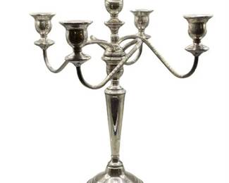 Lot 127  
Sterling Silver Georgian Style Twisted Arm Candelabra