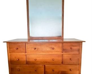 Lot 054  
Nadeau Eight Drawer Dresser with Mirror