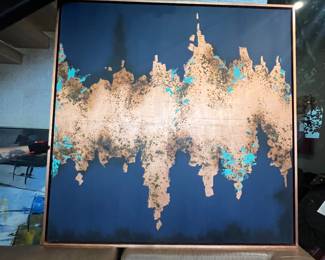 22. Very Large unique oil on canvas changes colors with the light