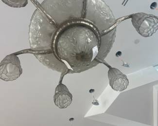 42. Art deco molded French chandelier c 1925