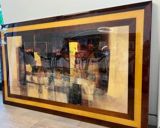 25. Highly lacquered abstract 66“ x 40“