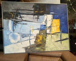 21. 1 of 4 original very large oil paintings on canvas