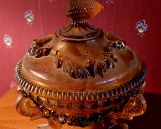 French glass compote