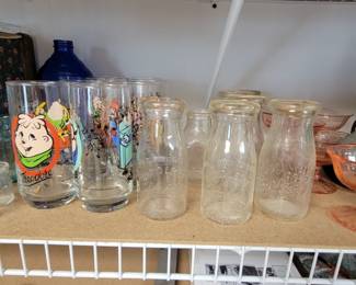 Collectible glasses and cream bottles