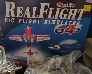 Flight simulation game with controller