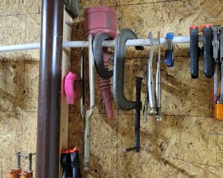 Large assortment of clamps