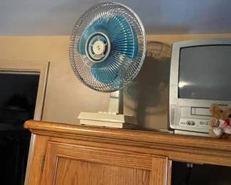 . . . table fan and notice VCR TV -- these are back in vogue