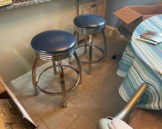 . . . retro-style bar stools