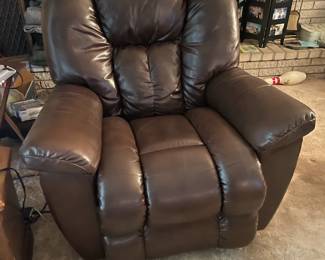. . . great brown leather recliner