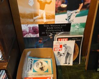 We have a complete collection of brochures, pamphlet, and other articles about all types of sports and golf too