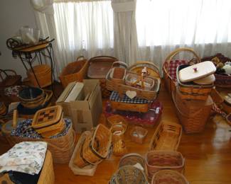 We have, without a doubt, the largest ever collection of Longaberger baskets we have ever seen 