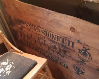 Antique shipping crate.
