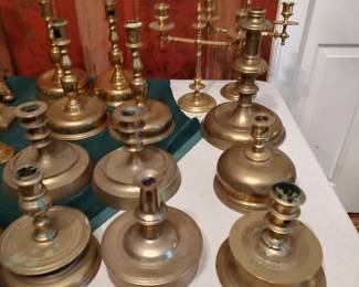 Selection of capstand candlesticks