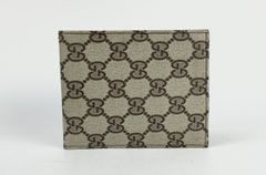 Fine Gucci Italy GG Monogram Canvas Leather Wallet
