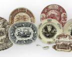 Antique Assorted Ironstone Transferware Many Historical themed Stafforshire, Adams

