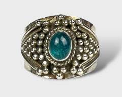 Fine Sterling Silver Apatite Ring. Sz 9.75, sizable.
