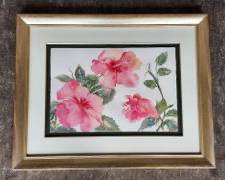 Original Pinky Stone Framed Watercolor Painting Framed
