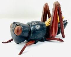 Vintage Decorative Wood Folk Art Grasshopper

