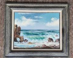 Firler Signed Seascape Oil painting on canvas
