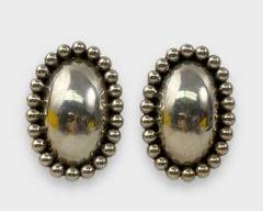 Fine Native American Navajo Little Yellowhorse Sterling Silver Rising Sun Pierced Earrings
