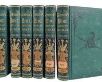 "The History of the Decline and Fall of the Roman Empire" by Edward Gibbon, Esquire New Edition Volumes 1-6 Complete Set Harper and Brothers, Publishers Circa 1880 Antique Hardcover Books
