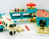 Vintage 1972 Fisher Price Little People Play Family Airport
